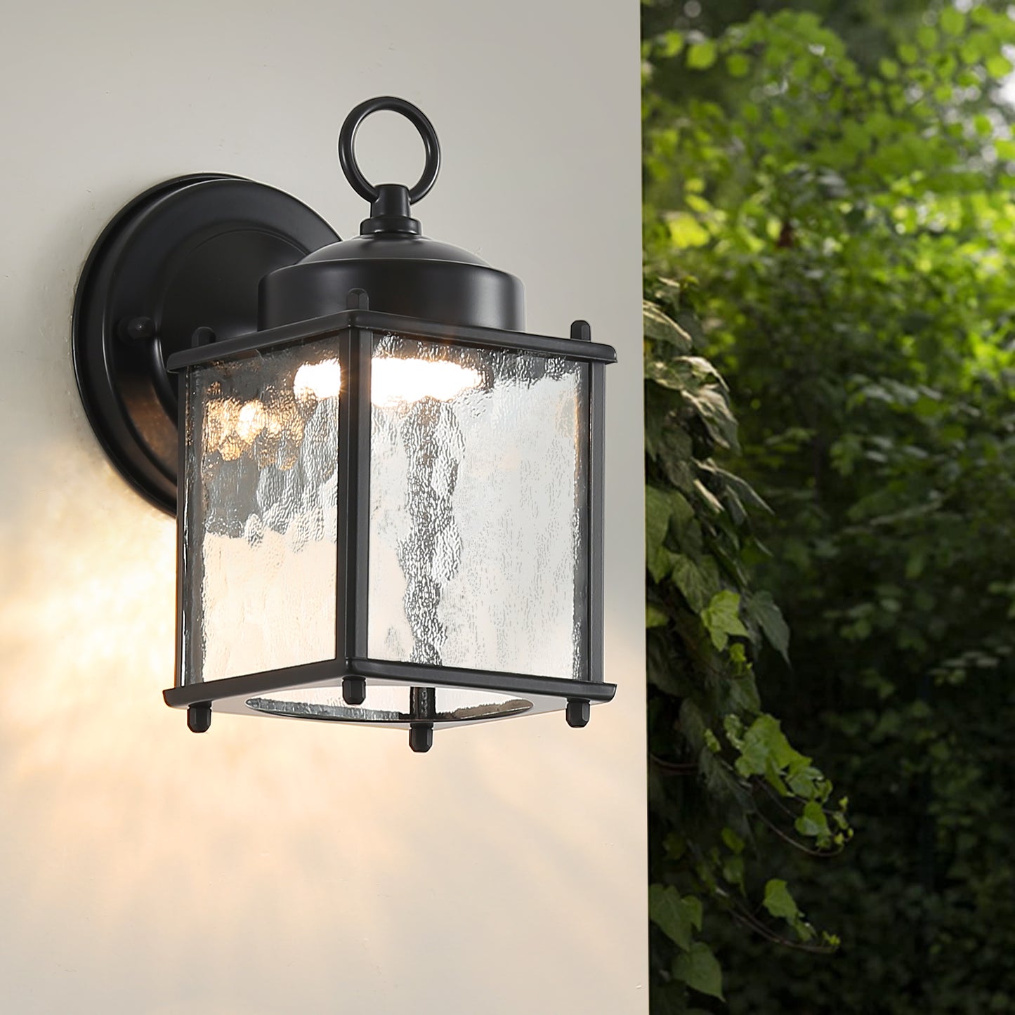 Outdoor Wall Sconce Lights with Clear Glass, Outside Garage Sconce Lighting Waterproof Farmhouse Wall Lantern Lamp for House Patio Doorway