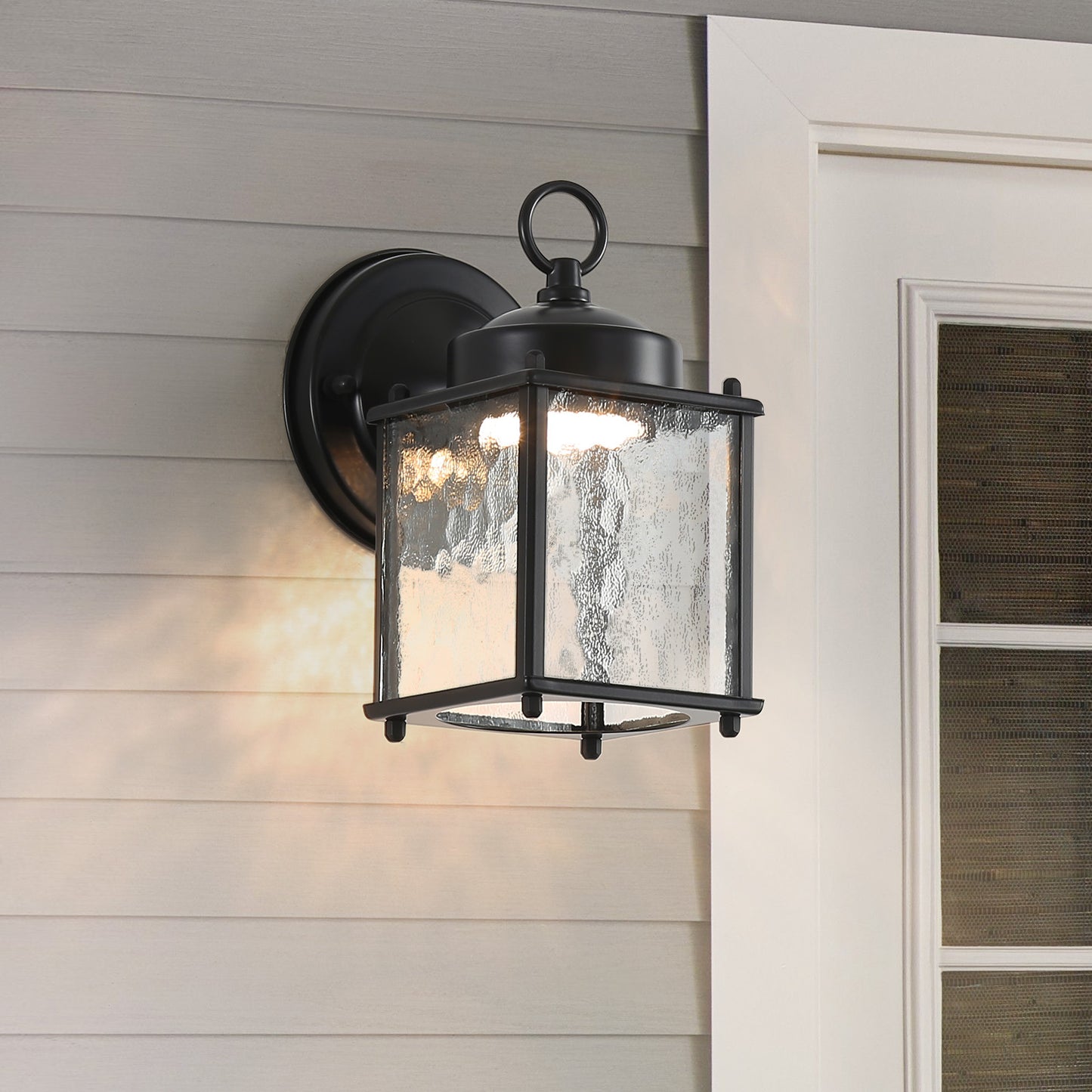 Outdoor Wall Sconce Lights with Clear Glass, Outside Garage Sconce Lighting Waterproof Farmhouse Wall Lantern Lamp for House Patio Doorway