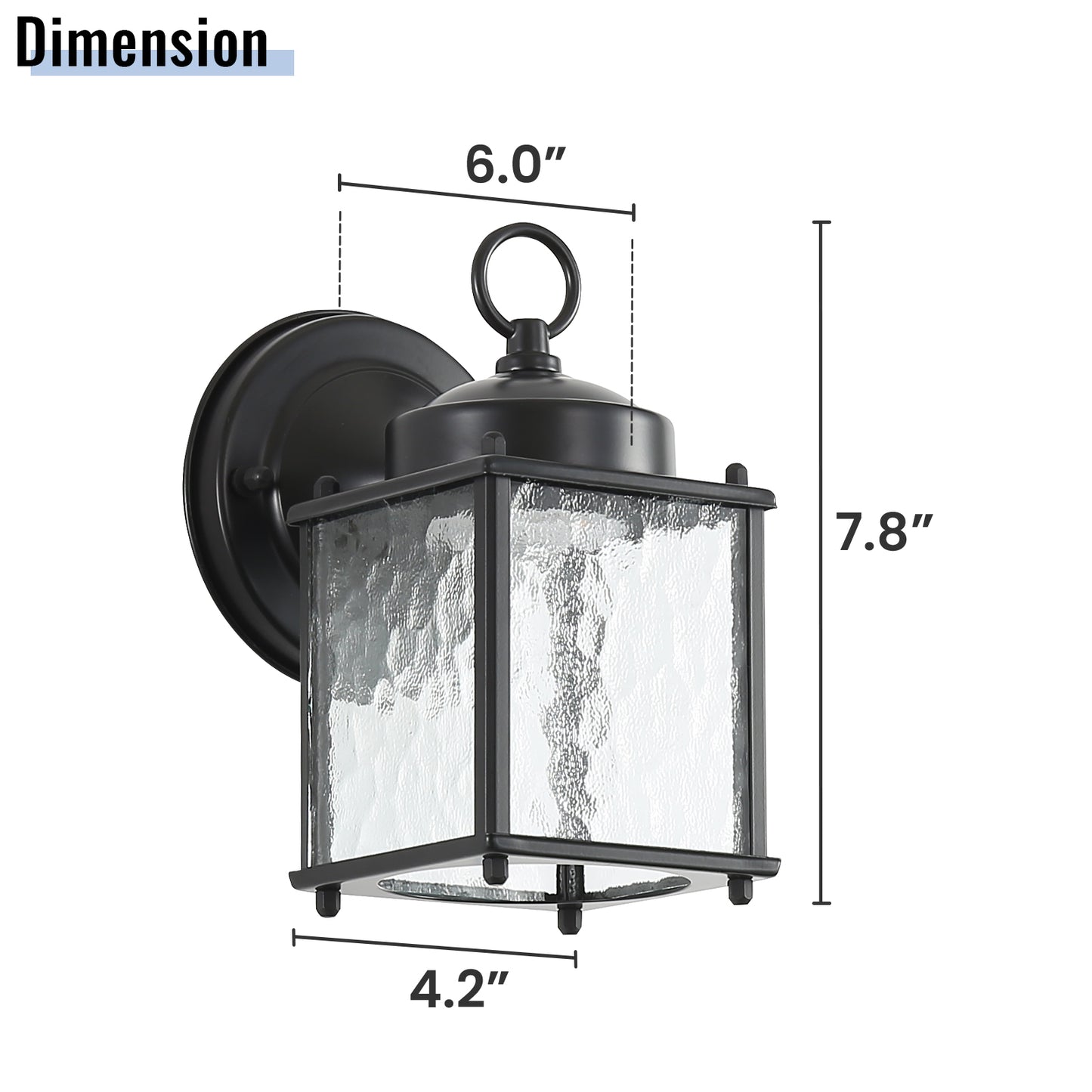 Outdoor Wall Sconce Lights with Clear Glass, Outside Garage Sconce Lighting Waterproof Farmhouse Wall Lantern Lamp for House Patio Doorway