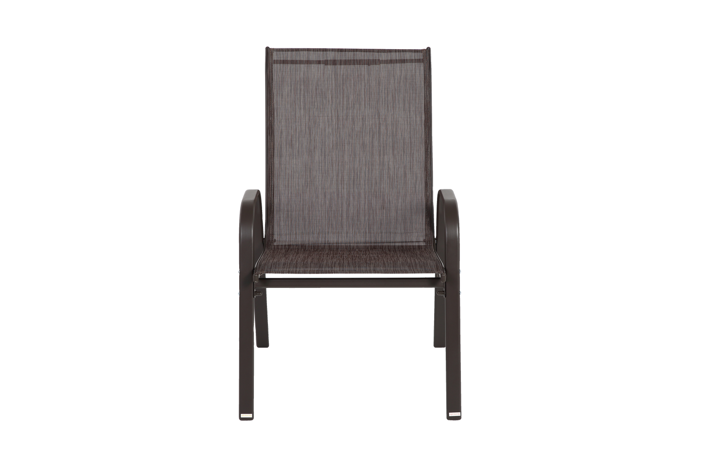 3 Piece Patio set, Outdoor Camping Chairs with Breathable Textilene Fabric, folding table with steel table top, 2chairs and 1table set ( Brown)