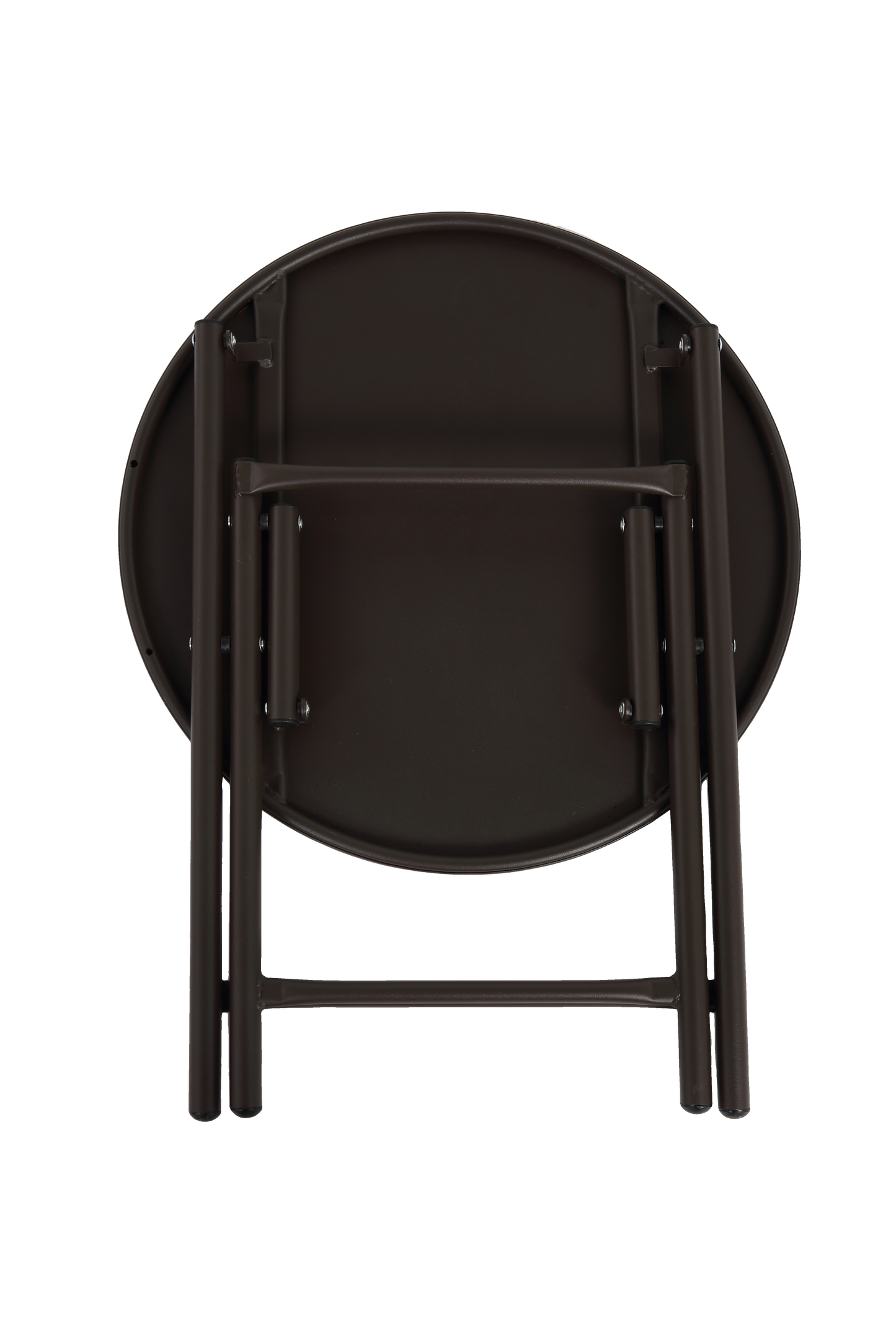 3 Piece Patio set, Outdoor Camping Chairs with Breathable Textilene Fabric, folding table with steel table top, 2chairs and 1table set ( Brown)