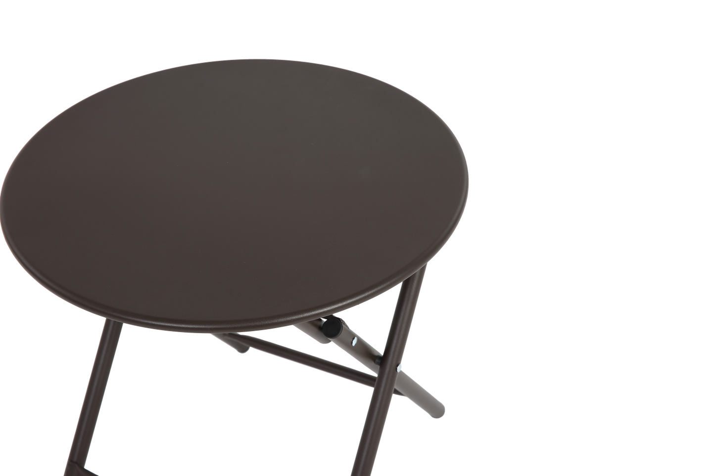 3 Piece Patio set, Outdoor Camping Chairs with Breathable Textilene Fabric, folding table with steel table top, 2chairs and 1table set ( Brown)