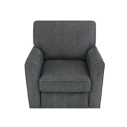 360° Swivel Chair Accent Barrel Armchair Swivel Sofa Chair with Side Pockets for Living Room, Bedroom, Office and Hotel, Grey