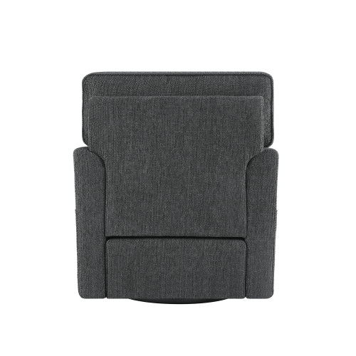 360° Swivel Chair Accent Barrel Armchair Swivel Sofa Chair with Side Pockets for Living Room, Bedroom, Office and Hotel, Grey