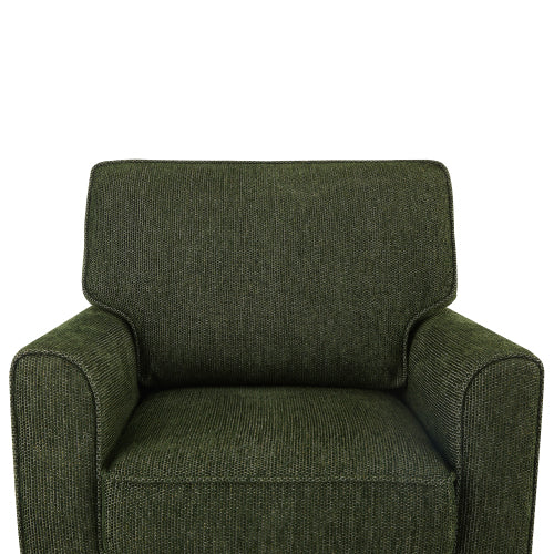 360° Swivel Chair Accent Barrel Armchair Swivel Sofa Chair with Side Pockets for Living Room, Bedroom, Office and Hotel, Green