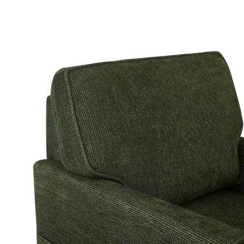 360° Swivel Chair Accent Barrel Armchair Swivel Sofa Chair with Side Pockets for Living Room, Bedroom, Office and Hotel, Green