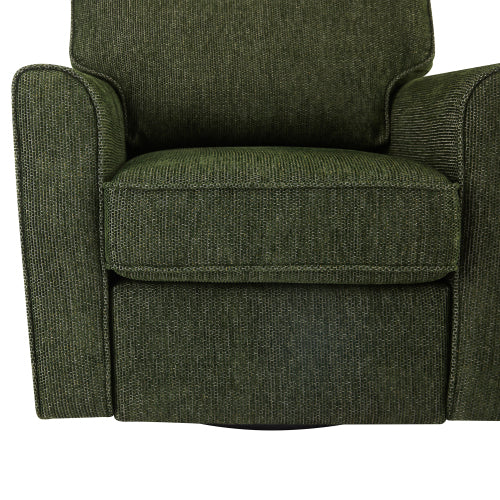 360° Swivel Chair Accent Barrel Armchair Swivel Sofa Chair with Side Pockets for Living Room, Bedroom, Office and Hotel, Green