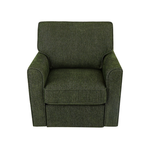 360° Swivel Chair Accent Barrel Armchair Swivel Sofa Chair with Side Pockets for Living Room, Bedroom, Office and Hotel, Green