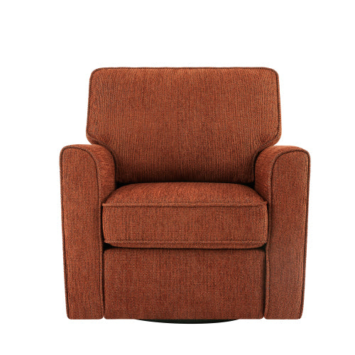 360° Swivel Chair Accent Barrel Armchair Swivel Sofa Chair with Side Pockets for Living Room, Bedroom, Office and Hotel, Red