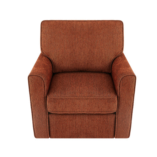 360° Swivel Chair Accent Barrel Armchair Swivel Sofa Chair with Side Pockets for Living Room, Bedroom, Office and Hotel, Red
