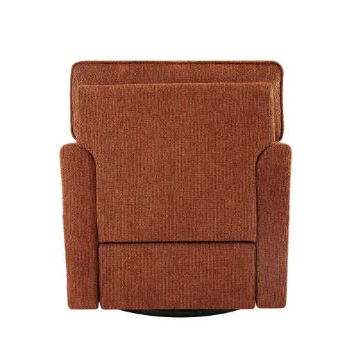 360° Swivel Chair Accent Barrel Armchair Swivel Sofa Chair with Side Pockets for Living Room, Bedroom, Office and Hotel, Red