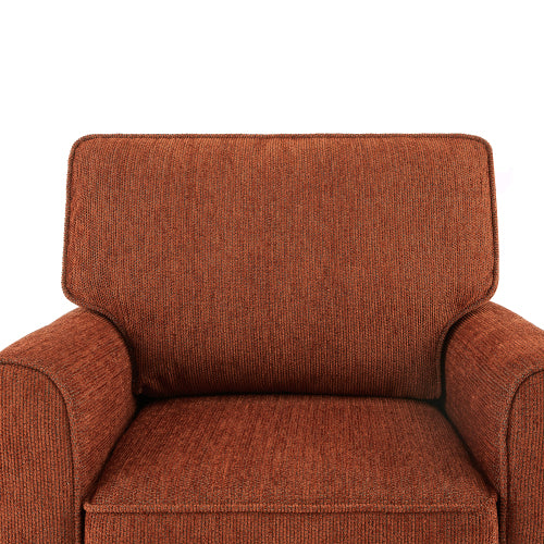 360° Swivel Chair Accent Barrel Armchair Swivel Sofa Chair with Side Pockets for Living Room, Bedroom, Office and Hotel, Red