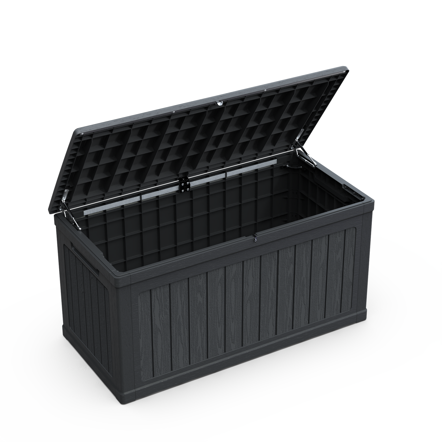 230 Gallon Large Outdoor Storage XXL Deck Box for Patio Furniture, Outdoor Cushions, Garden Tools and Sports/Pools Equipment, Waterproof Resin, Lockable, Black