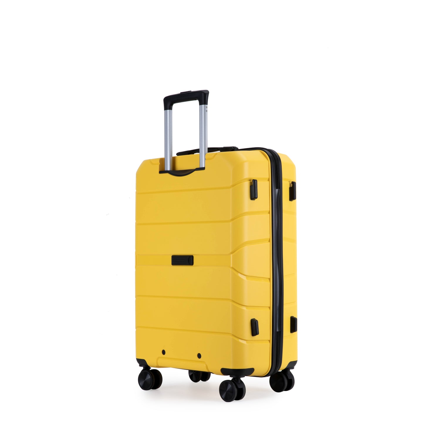Hardshell Suitcase Spinner Wheels PP Luggage Sets Lightweight Durable Suitcase with TSA Lock,3-Piece Set (20/24/28) ,Yellow