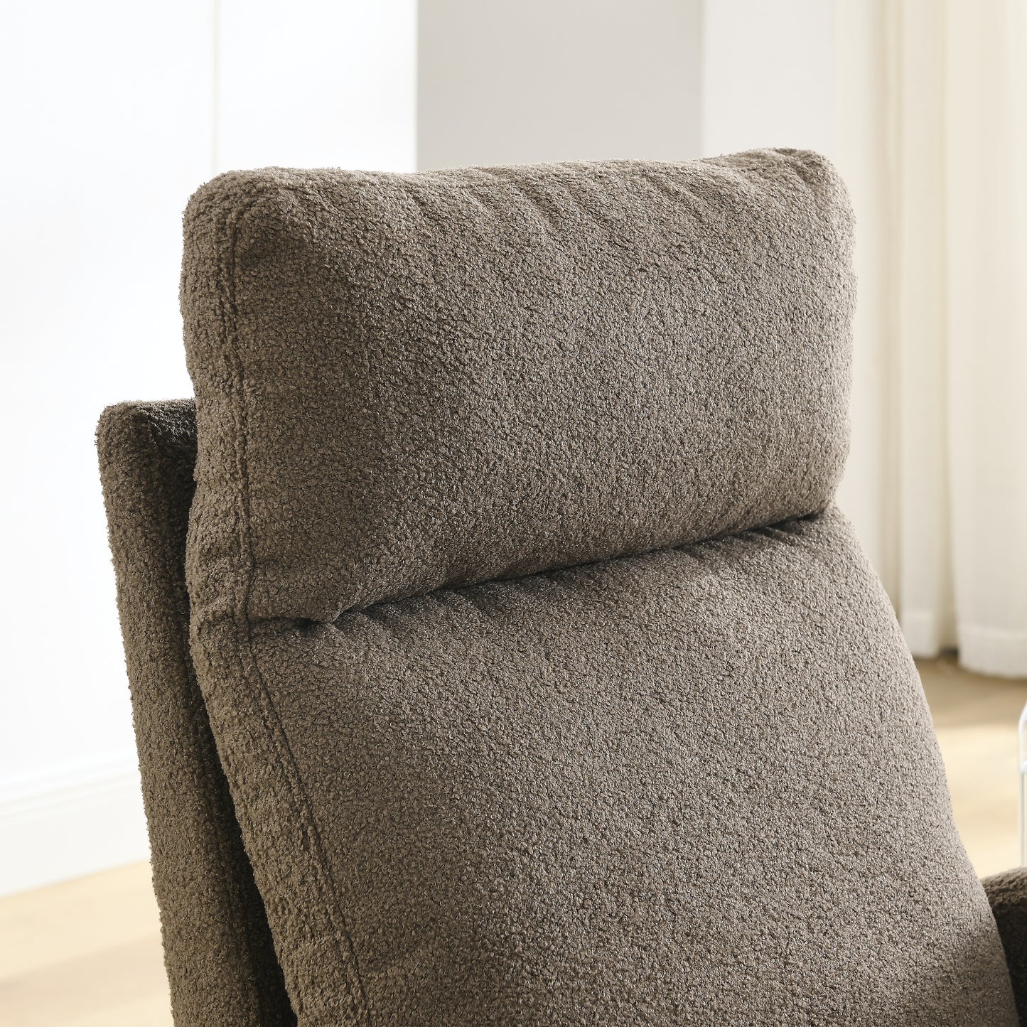 Welike 27.6"W Modern Accent High Backrest Living Room Lounge Arm Rocking Chair, Two Side Pocket