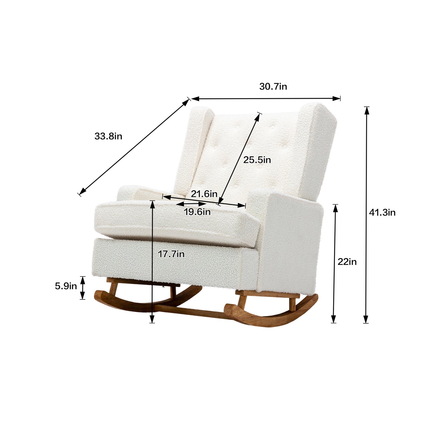 COOLMORE living room Comfortable rocking chair accent chair