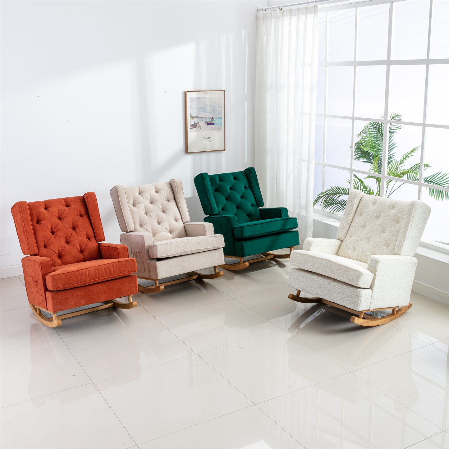 COOLMORE living room Comfortable rocking chair accent chair