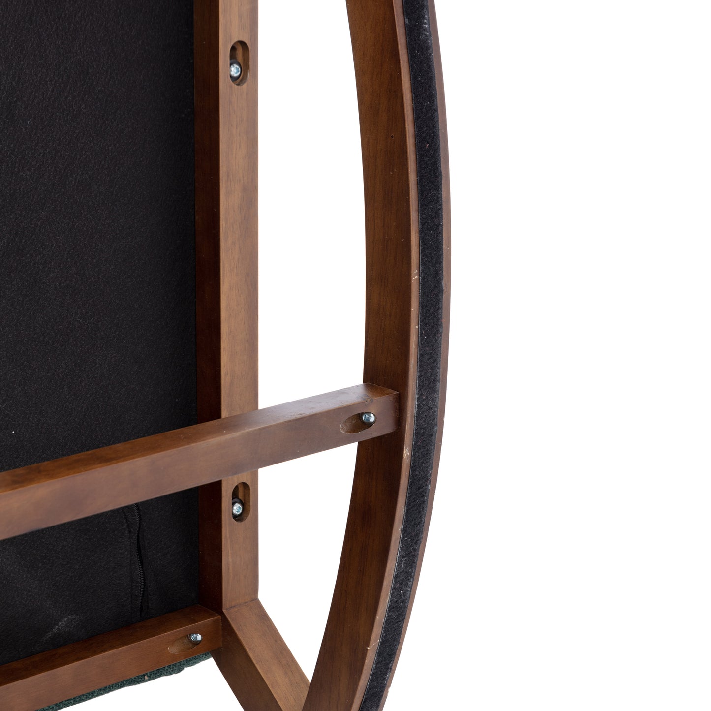 Rocking Chair, Modern Glider Chair, Recliner Armchair with Wood Legs and Side Pocket, Nursery Rocking Accent Chair with High Back for Living Room Bedroom (Emerald linen)