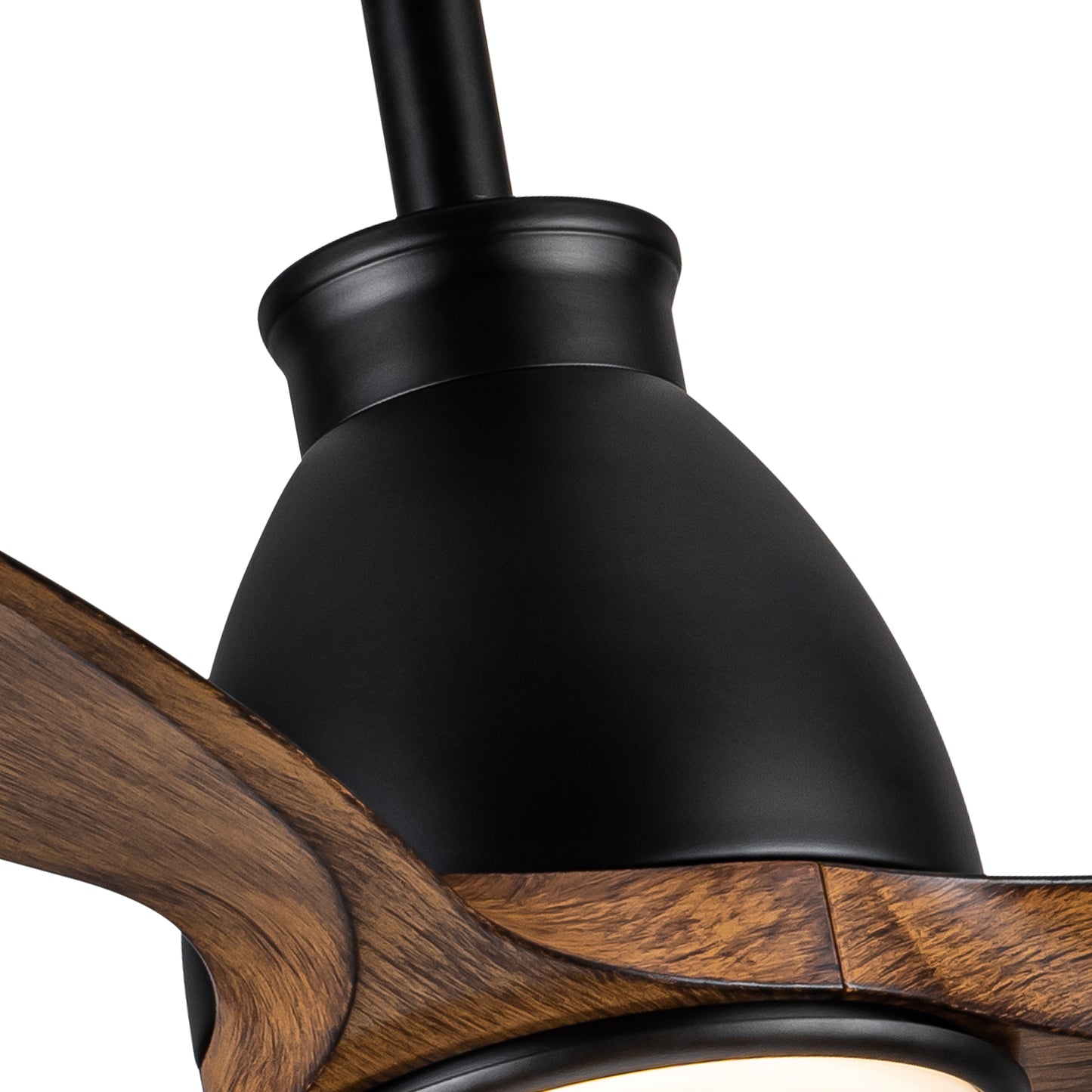 52 In. Wood Grain Blades Intergrated LED Ceiling Fan with Remote Control