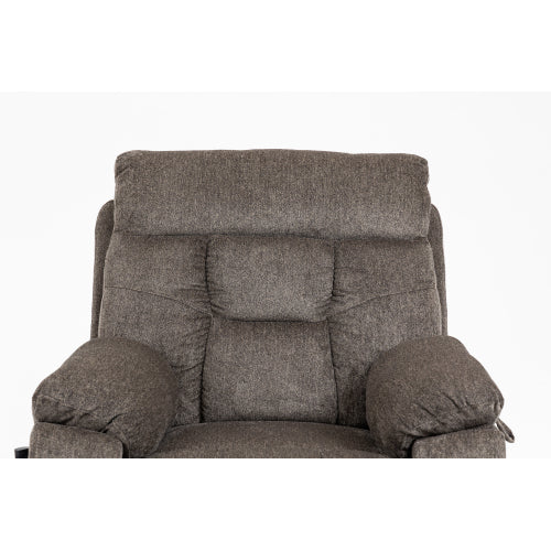 Old age electric lift chair, flat high density foam electric sofa, with heating and massage functions, can tilt to 180 degrees, 2 pocket cup holders, 2 remote controls, dual OKIN motors
