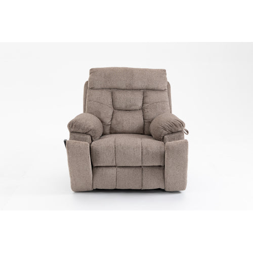 Old age electric lift chair, flat high density foam electric sofa, with heating and massage functions, can tilt to 180 degrees, 2 pocket cup holders, 2 remote controls, dual OKIN motors