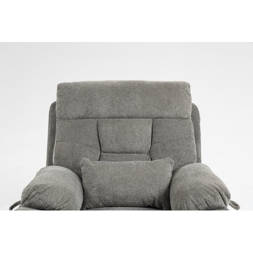 Old age electric lift chair, flat high density foam electric sofa, with heating and massage functions, can tilt to 180 degrees, 2 pocket cup holders, 2 remote controls, dual OKIN motors