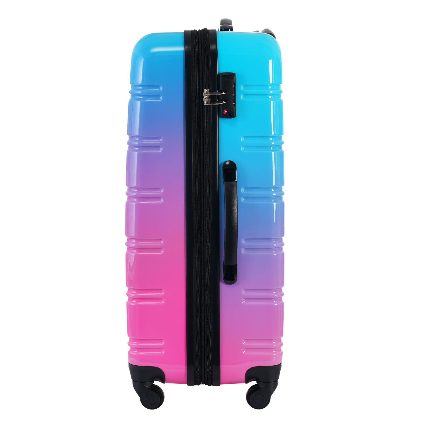 Hardshell Luggage Sets 3 Piece Gradient Color Expandable Suitcase with Spinner Wheels and TSA Lock Lightweight 20" 24" 28" Available,Blue and Red