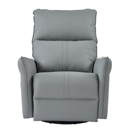 Power Swivel Rocker Recliner Chair for Adults, 270° Swivel Rocking Recliner Chair,Electric Small Recliners for Small Spaces, Single Sofa Recliner for Living Room, Bedroom,RV (Blue-gray+270° Swivel)