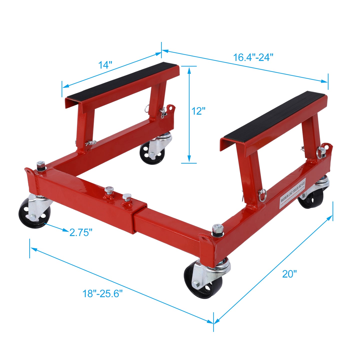 ATV Motorcycle Engine Cradle Dolly 1500lbs ,red