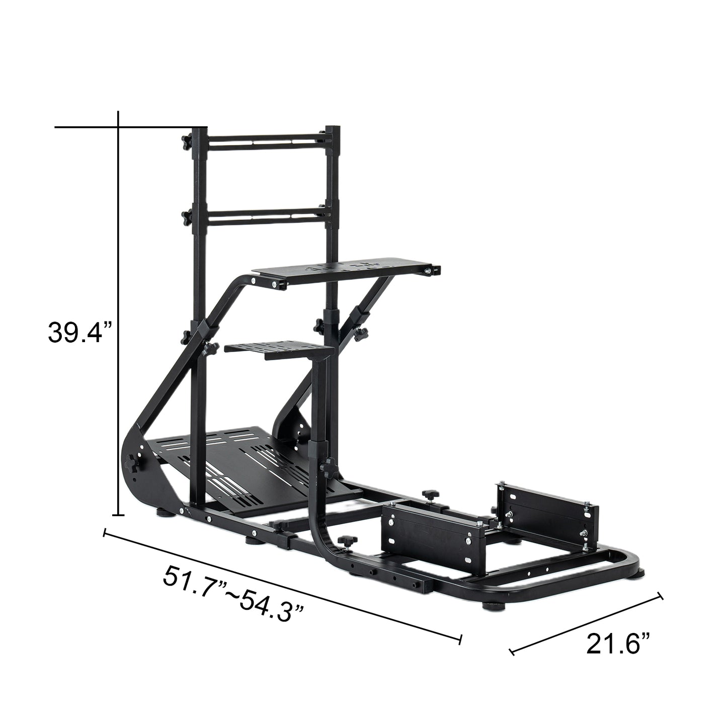 Enhanced and stable racing wheel cockpit, compatible with Fanatec, PXN, Thrustmaster, and Logitech adjustable driving simulators, excluding handbrake, pedals, and monitor