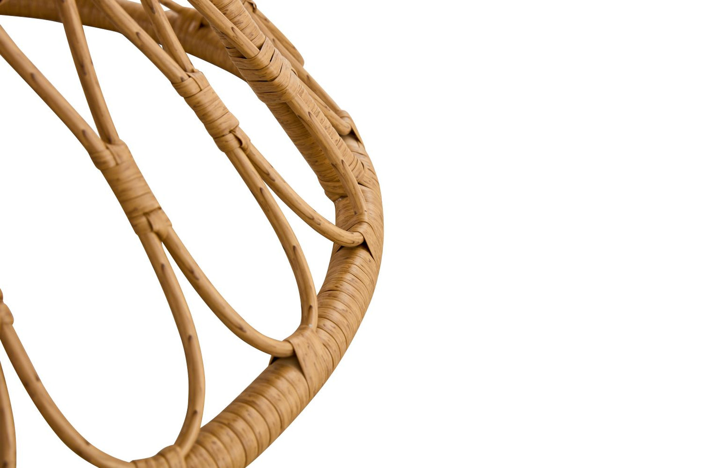 Outdoor dining set of 5, simple bamboo dinning table , PE ratten round table 110CM plastic wood top, Bamboo looking ratten base, 4 dinning chairs with cushion, stackable