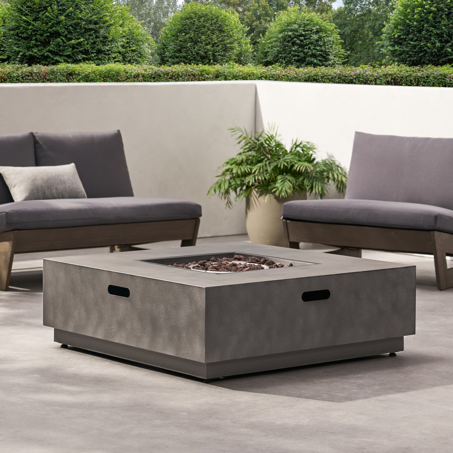 SQUARE Iron FIRE PIT-50 000 BTU