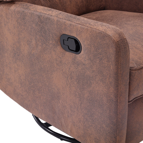 COOLMORE Rocking Recliner Chair,360 Degree Swivel Nursery Rocking Chair,Glider Chair,Modern Small Rocking Swivel Recliner Chair for Bedroom,Living Room Chair Home Theater Seat (Coffee)