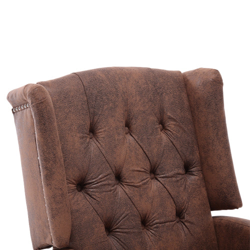 COOLMORE Rocking Recliner Chair,360 Degree Swivel Nursery Rocking Chair,Glider Chair,Modern Small Rocking Swivel Recliner Chair for Bedroom,Living Room Chair Home Theater Seat (Coffee)