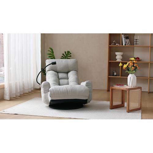 Adjustable head and waist, game chair, lounge chair in the living room, 360 degree rotatable sofa chair,Rotatable seat Leisure Chair deck chair