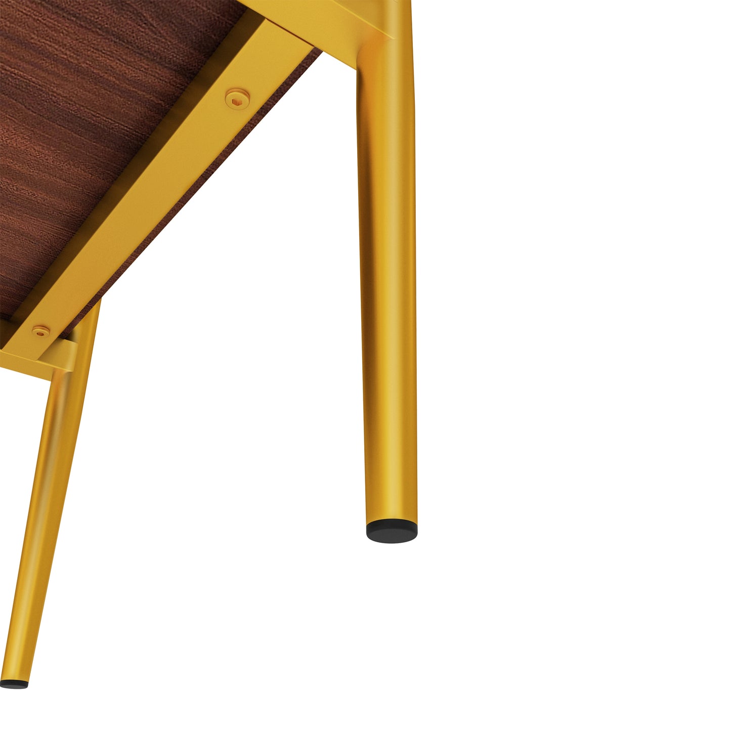 Set of 2 Rectangle End Table, Tempered Glass Tabletop with MDF layer, Modern Table for Living Room , Transparent Glass