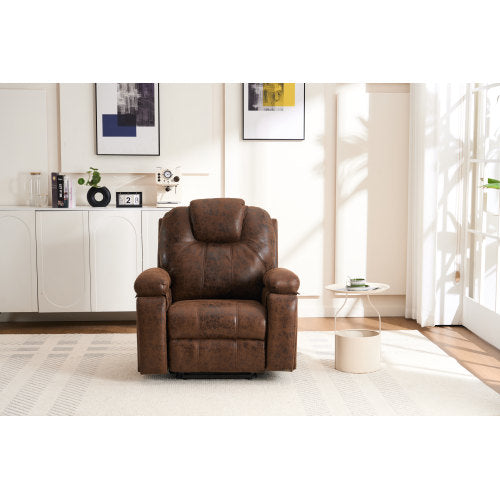 Power Lift Recliner Chair with Massage Elderly, Overstuffed Wide Recliners, Heavy Duty and Safety Motion Reclining Mechanism