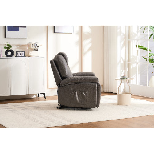 Power Lift Recliner Chair with Massage for Elderly, Overstuffed Wide Recliners, Heavy Duty and Safety Motion Reclining Mechanism