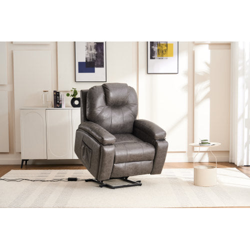 Power Lift Recliner Chair with Massage for Elderly, Overstuffed Wide Recliners, Heavy Duty and Safety Motion Reclining Mechanism