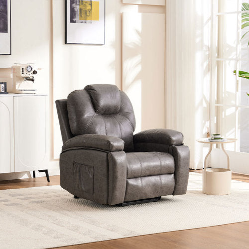 Power Lift Recliner Chair with Massage for Elderly, Overstuffed Wide Recliners, Heavy Duty and Safety Motion Reclining Mechanism