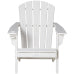 Outsunny Adirondack Chair with Cup Holder, All Weather Patio Chair HDPE Lounger, Fire Pit Seating High Back and Wide Seat for Outdoor, Backyard, Garden, Deck, Lawn, White