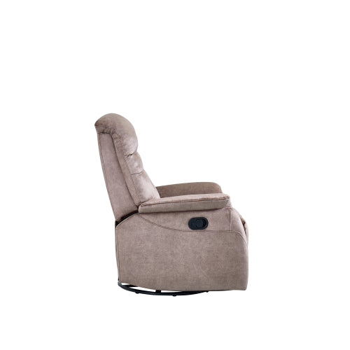 Rocking Swivel Recliner Chair for Living Room, 360 Degree Swivel, Adjustable Modern Reclining Chair, Classic and Traditional Recliner Sofa with Lumbar Support (Dark Grey)