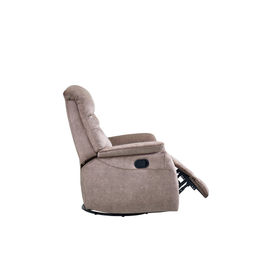 Rocking Swivel Recliner Chair for Living Room, 360 Degree Swivel, Adjustable Modern Reclining Chair, Classic and Traditional Recliner Sofa with Lumbar Support (Dark Grey)