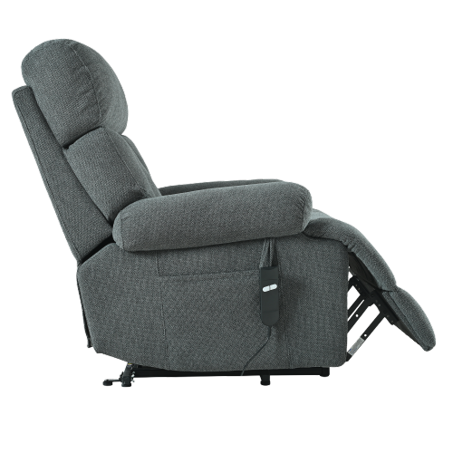 Oversized Power Lift Recliner Chair for Elderly, Electric Fabric Recliner Chair for Seniors, Home Theater Seating,Reclining Sofa Chair with Remote Control,Side Pocket ,Spacious Seat(Dark Gray)