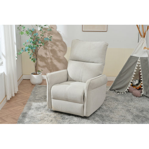 360° Swivel Rocker Recliner Chair,Swivel Nursery Rocking Chair,Glider Chair,Modern Rocking Swivel Recliner Chair for Bedroom,Living Room Chair Home Theater Seating(Fabric Gray+360°Swivel )