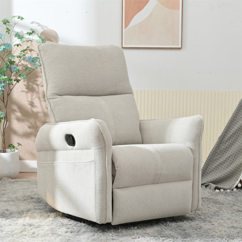 360° Swivel Rocker Recliner Chair,Swivel Nursery Rocking Chair,Glider Chair,Modern Rocking Swivel Recliner Chair for Bedroom,Living Room Chair Home Theater Seating(Fabric Gray+360°Swivel )
