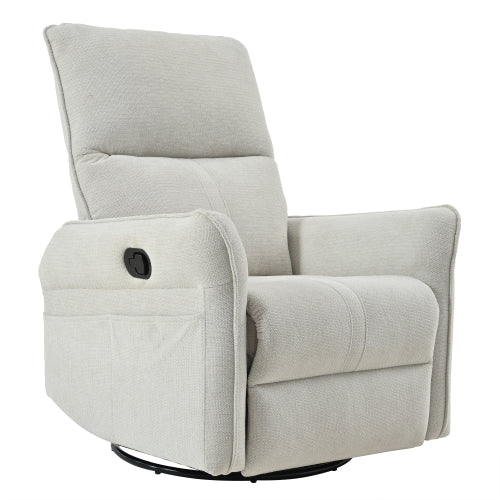 360° Swivel Rocker Recliner Chair,Swivel Nursery Rocking Chair,Glider Chair,Modern Rocking Swivel Recliner Chair for Bedroom,Living Room Chair Home Theater Seating(Fabric Gray+360°Swivel )