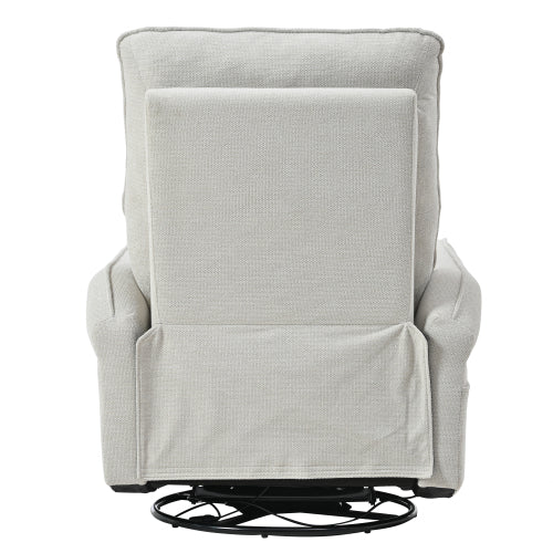 360° Swivel Rocker Recliner Chair,Swivel Nursery Rocking Chair,Glider Chair,Modern Rocking Swivel Recliner Chair for Bedroom,Living Room Chair Home Theater Seating(Fabric Gray+360°Swivel )