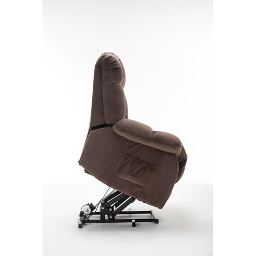 Power Lift Recliner Chair for Elderly- Heavy Duty and Safety Motion Reclining Mechanism-Fabric Sofa Living Room Chair