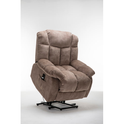 Power Lift Recliner Chair for Elderly- Heavy Duty and Safety Motion Reclining Mechanism-Fabric Sofa Living Room Chair